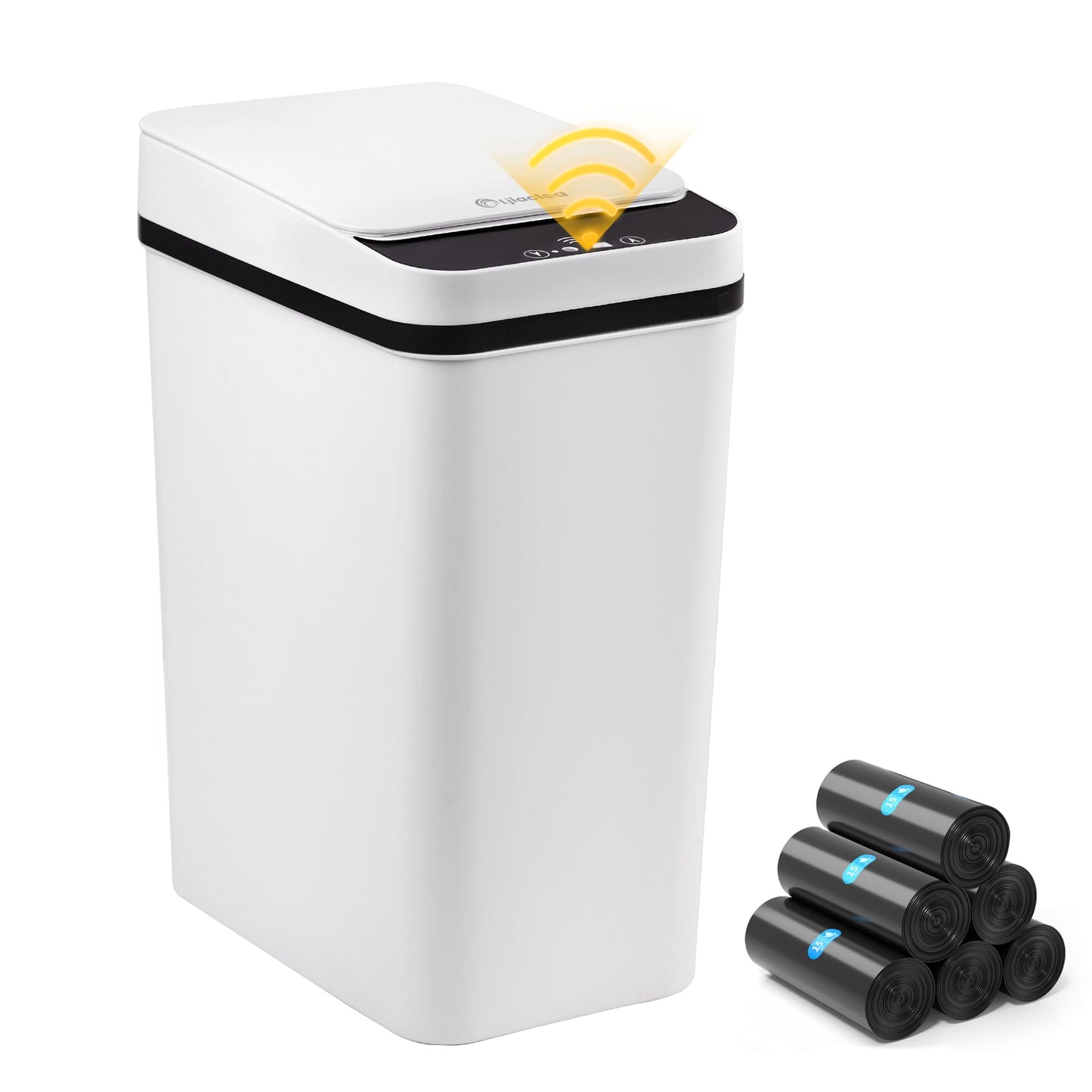 Smart Sensor Trash Can – Slim Touchless Motion Lid, Bathroom Kitchen Bedroom RV Waste Bin, Compact Automatic Garbage Can