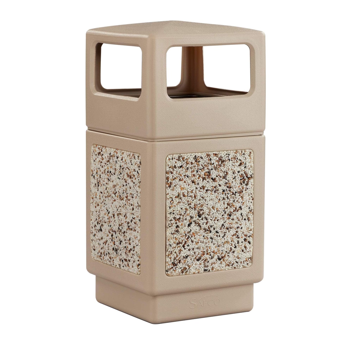 Outdoor Trash Can – Commercial Style Waste Bin, Durable All-Weather Garbage Container