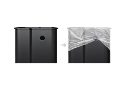 Double Step Trash Can – 2 x 8 Gallon, Stainless Steel, Dual Compartment, Soft-Close Lid, Recycling Bin