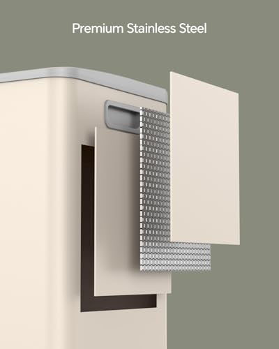 Dual Trash & Recycling Bin – Kitchen Waste Sorting System, Stainless Steel Step Trash Can Combo