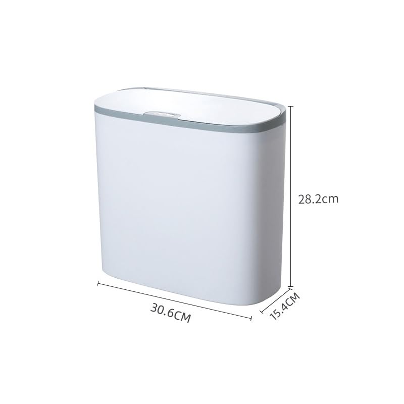 Smart Touchless Sensor Trash Can for Bathroom & Kitchen, Slim Automatic Waste Bin