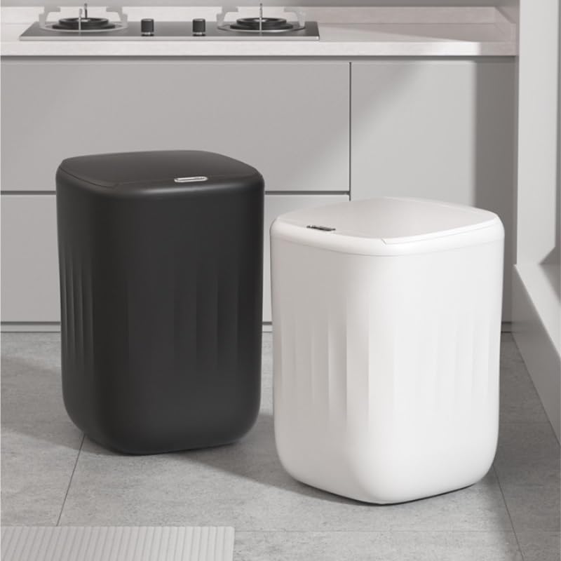 Smart ABS Sensor Trash Can for Kitchen Bedroom Bathroom, Automatic Flip Lid Household Waste Bin