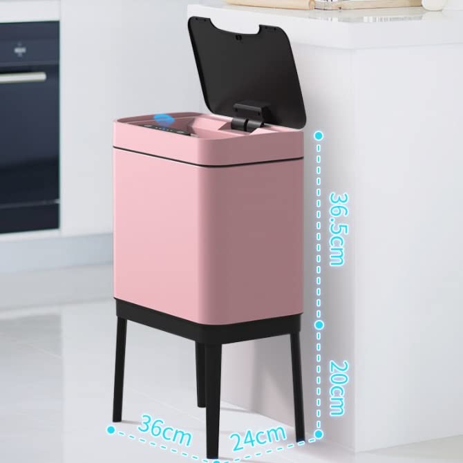 Smart Stainless Steel Sensor Trash Can, Large Capacity Kitchen Bathroom Bedroom Waste Bin
