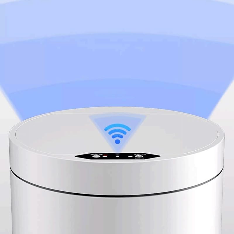 Smart Sensor Trash Can with Lid, Automatic Induction Kitchen Bathroom Toilet Waste Bin
