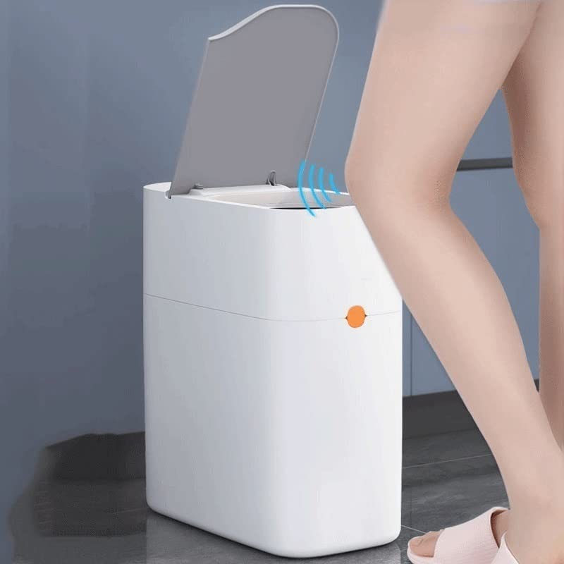 Smart Corner Sensor Trash Can for Kitchen & Bathroom, Touchless Automatic Indoor Waste Bin