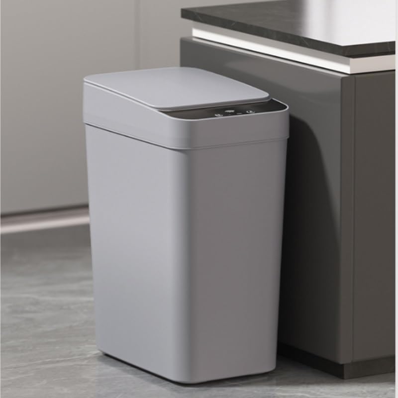 Smart PP Sensor Trash Can for Bedroom Kitchen Household, Automatic Flip Lid Waste Bin