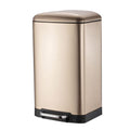 30L Stainless Steel Foot Pedal Trash Can, Large Capacity Lidded Waste Bin for Kitchen, Bathroom, Bedroom & Office