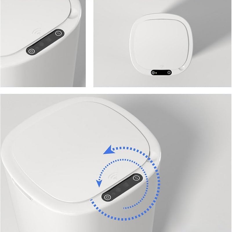 Smart ABS Sensor Trash Can with Automatic Lid, Kitchen Bathroom Office Touchless Waste Bin