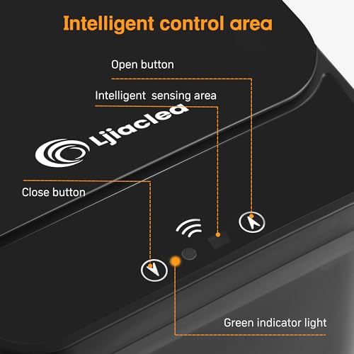 Smart Sensor Trash Can – Slim Touchless Motion Lid, Bathroom Kitchen Bedroom RV Waste Bin, Compact Automatic Garbage Can