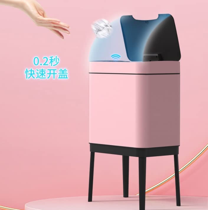 Smart Stainless Steel Sensor Trash Can, Large Capacity Kitchen Bathroom Bedroom Waste Bin