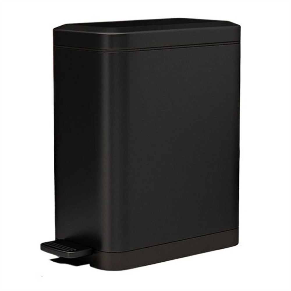 Slim Stainless Steel Step Trash Can, Soft Close Lid with Removable Inner Bucket, Bathroom Kitchen Household Waste Bin