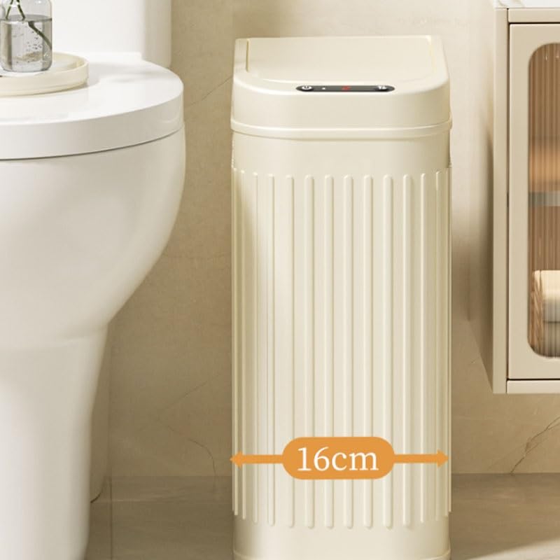 Smart Stainless Steel Trash Can, Household Kitchen Bathroom Bedroom Living Room Waste Bin