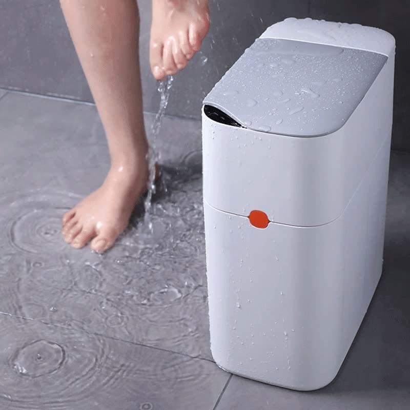 Smart Corner Sensor Trash Can for Kitchen & Bathroom, Touchless Automatic Indoor Waste Bin