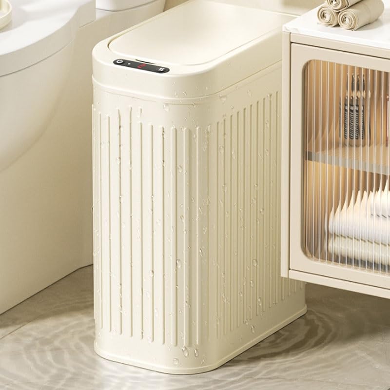 Smart Stainless Steel Trash Can, Household Kitchen Bathroom Bedroom Living Room Waste Bin