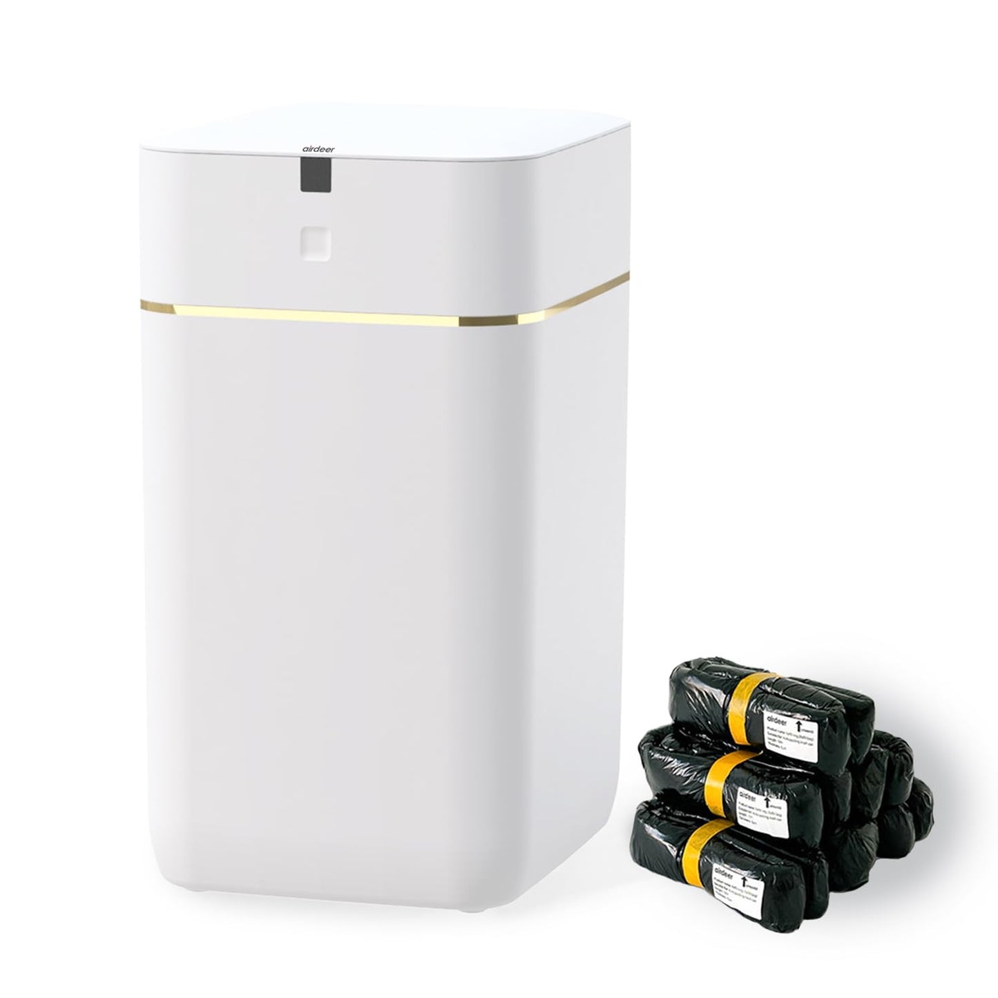 Smart Motion Sensor Trash Can – Self-Sealing, Self-Changing, Touchless Kitchen Bathroom Office Bin, Bag Ring System