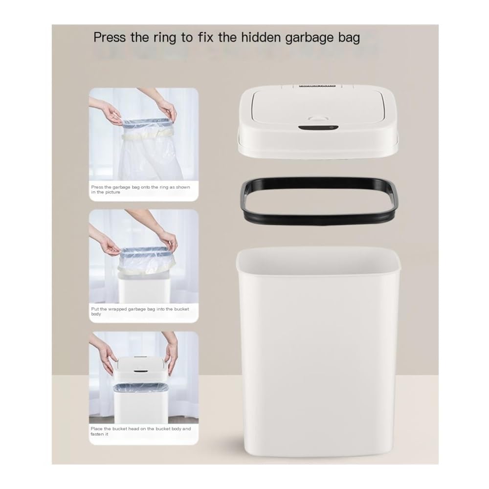 Smart Automatic Sensor Trash Can, Indoor Kitchen Bathroom Living Room Waste Bin