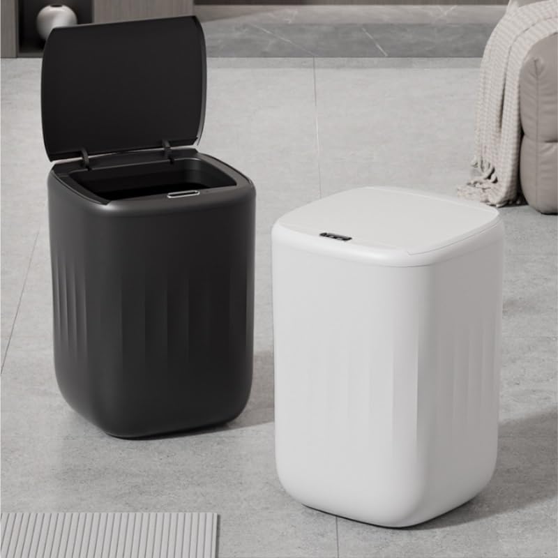 Smart ABS Sensor Trash Can for Kitchen Bedroom Bathroom, Automatic Flip Lid Household Waste Bin