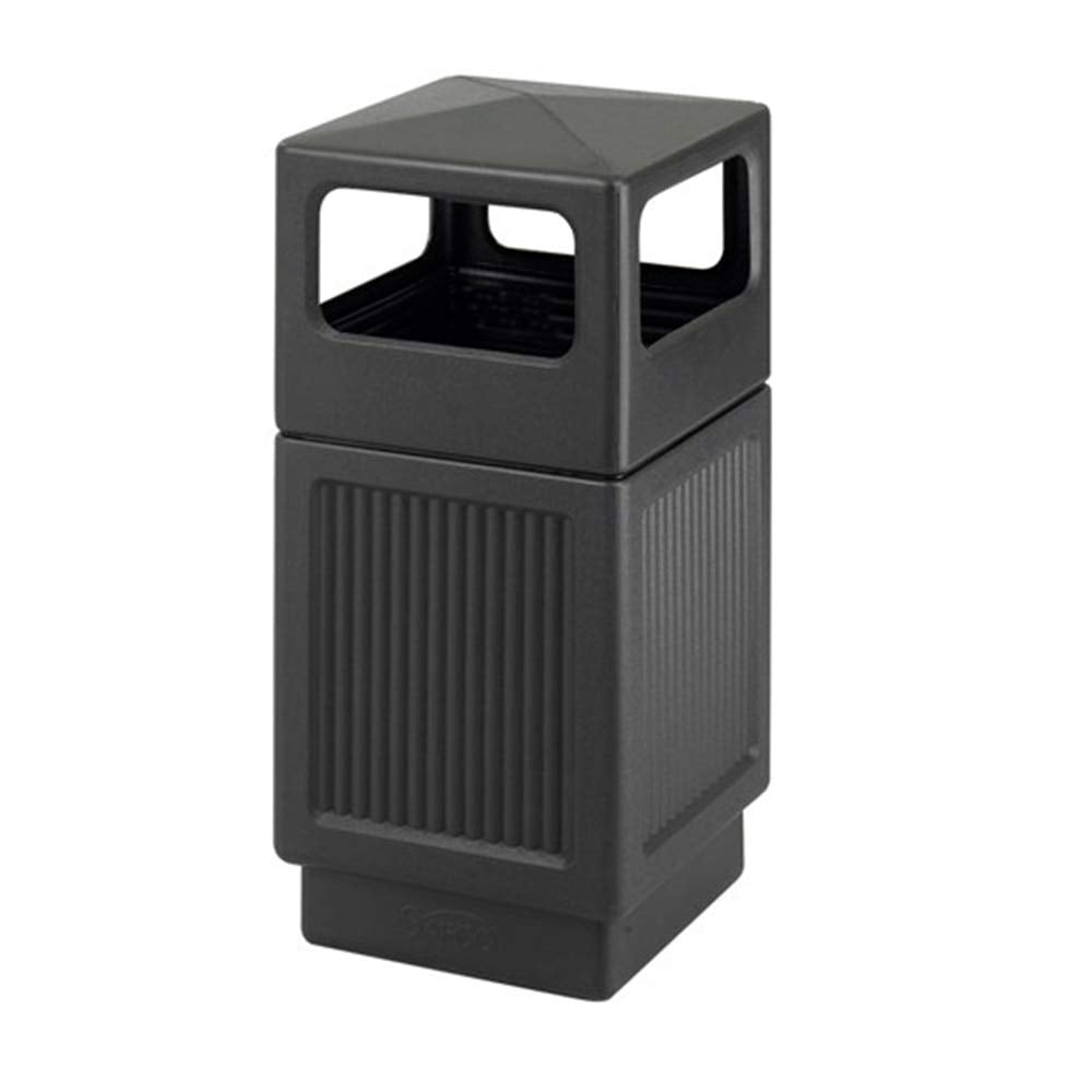 Outdoor Trash Can – Commercial Style Waste Bin, Durable All-Weather Garbage Container