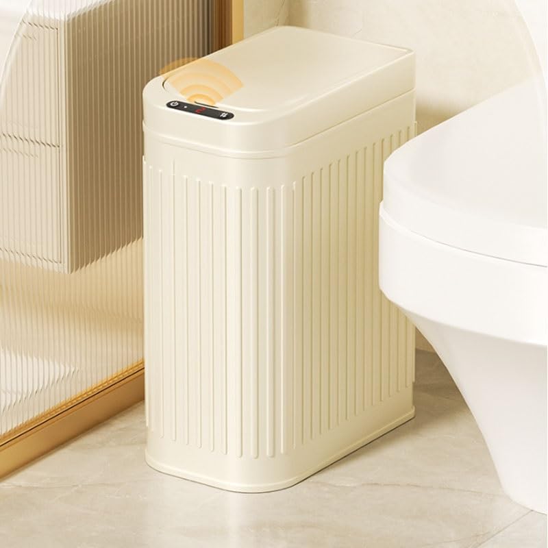 Smart Stainless Steel Trash Can, Household Kitchen Bathroom Bedroom Living Room Waste Bin