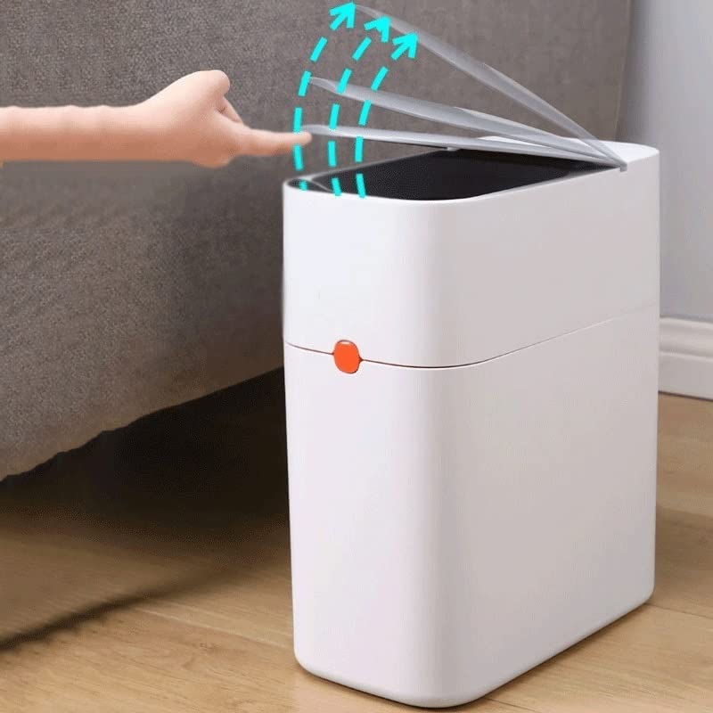 Smart Corner Sensor Trash Can for Kitchen & Bathroom, Touchless Automatic Indoor Waste Bin