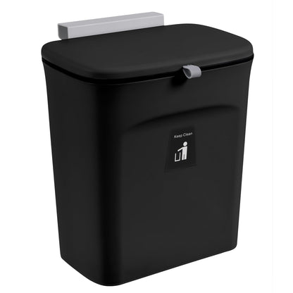 2.4 Gallon Kitchen Compost Bin – Countertop / Under Sink, Hanging Lid, Mountable Indoor Waste Bin