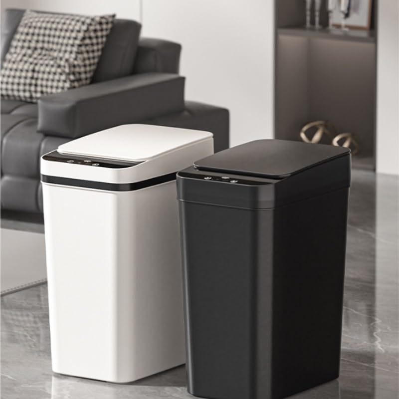 Smart PP Sensor Trash Can for Bedroom Kitchen Household, Automatic Flip Lid Waste Bin