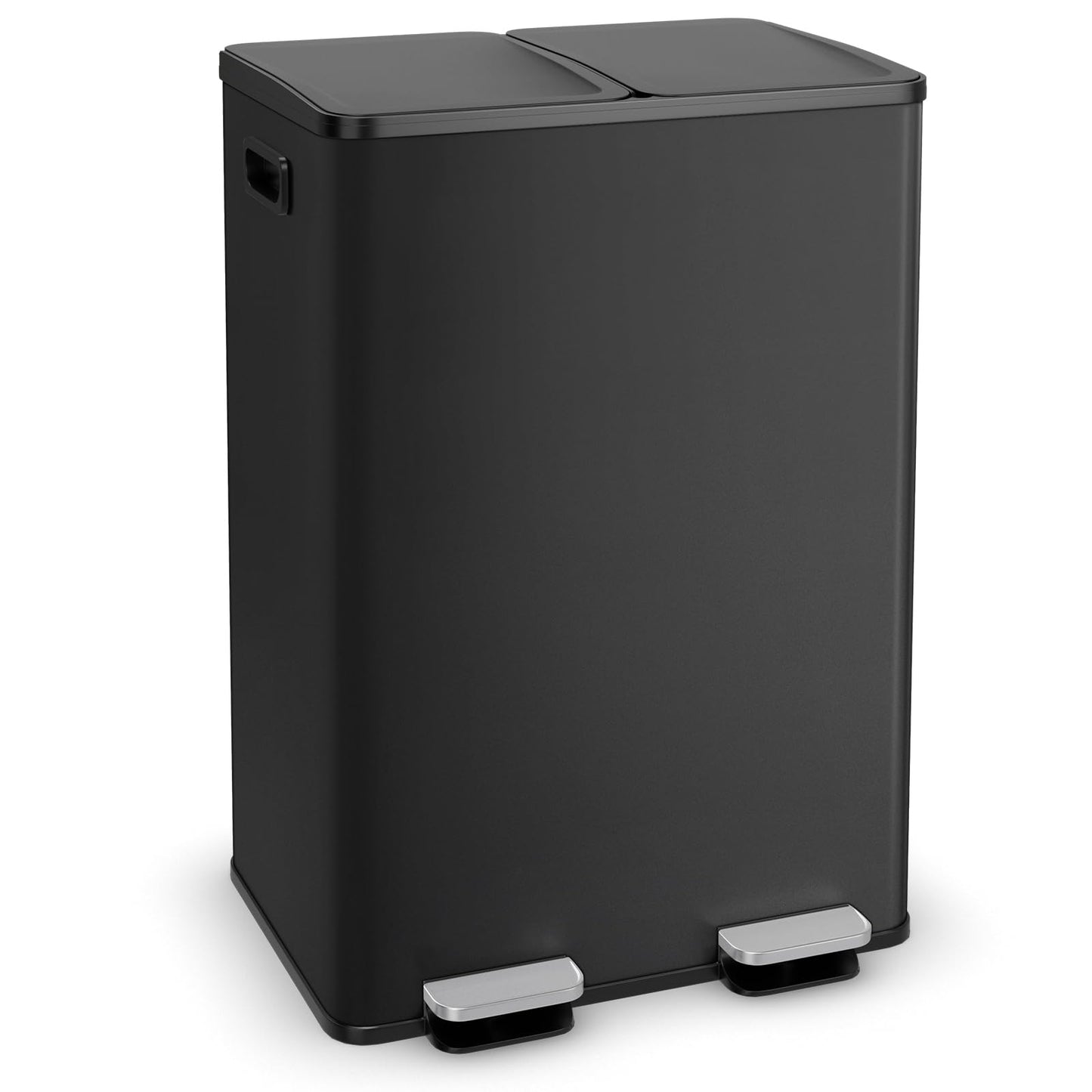 16 Gallon Stainless Steel Step Trash Can – Dual Bucket, Soft-Close Lid, Foot Pedal, Odor Control, Recycling Bin