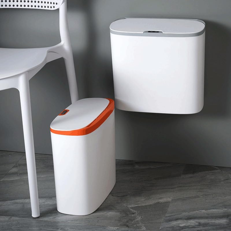Smart Touchless Sensor Trash Can for Bathroom & Kitchen, Slim Automatic Waste Bin