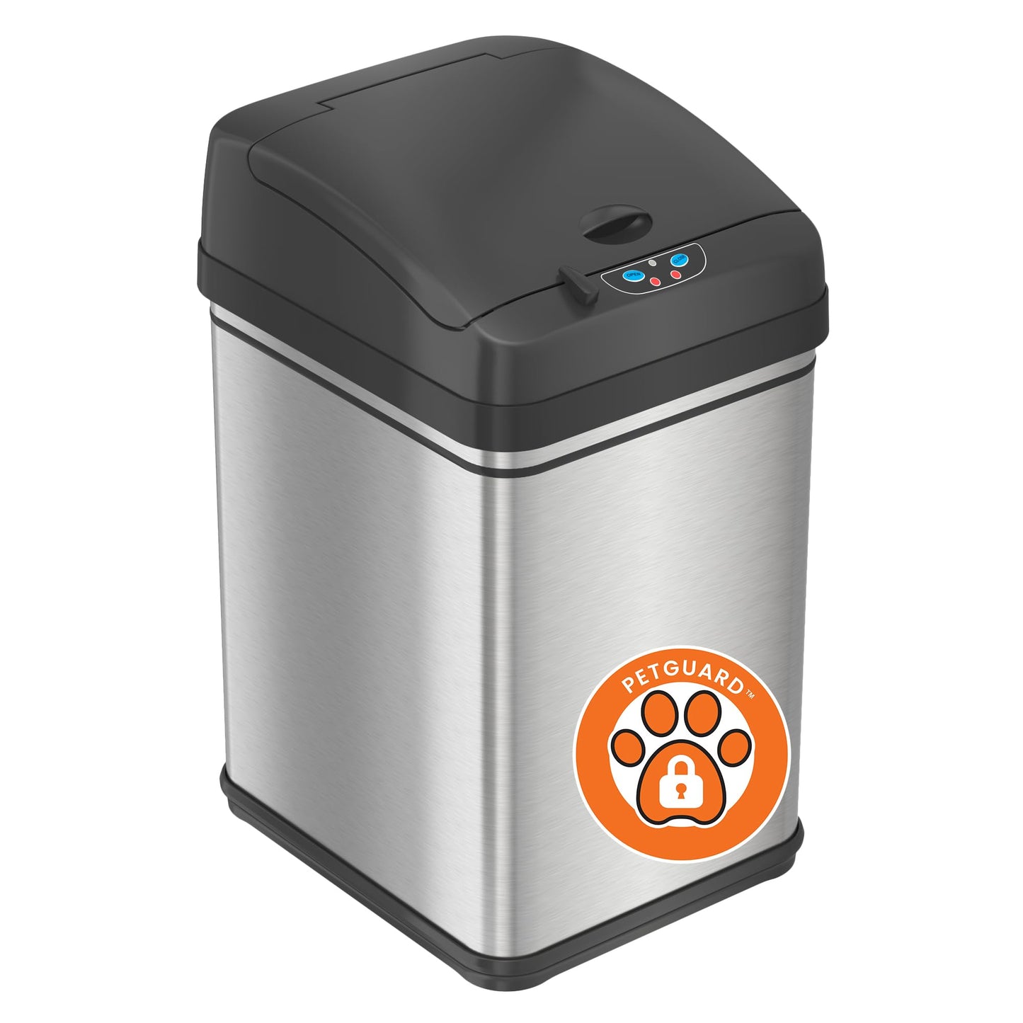 50L Smart Sensor Trash Can – Touchless Motion Lid, 13 Gallon Equivalent, Odor Control, Dent-Resistant Plastic, Battery Powered, Kitchen Office Bin