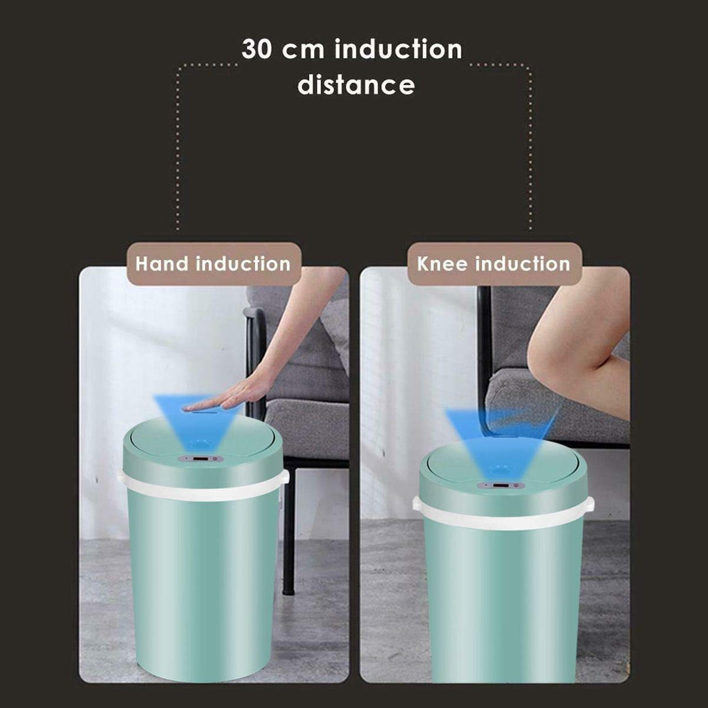 16L Automatic Sensor Smart Trash Can, Plastic Household Waste Bin for Dry & Wet Waste
