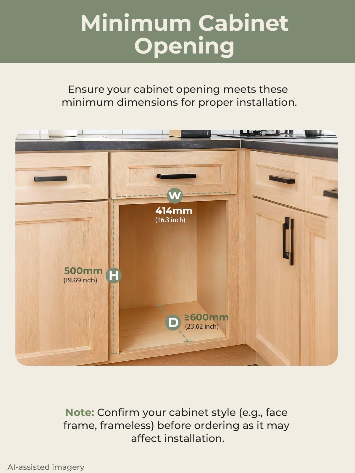 Under Sink Pull-Out Trash Can – 35QT x2, Dual Bin, Soft-Close, Full Extension Slides, Heavy Duty Kitchen Recycling System