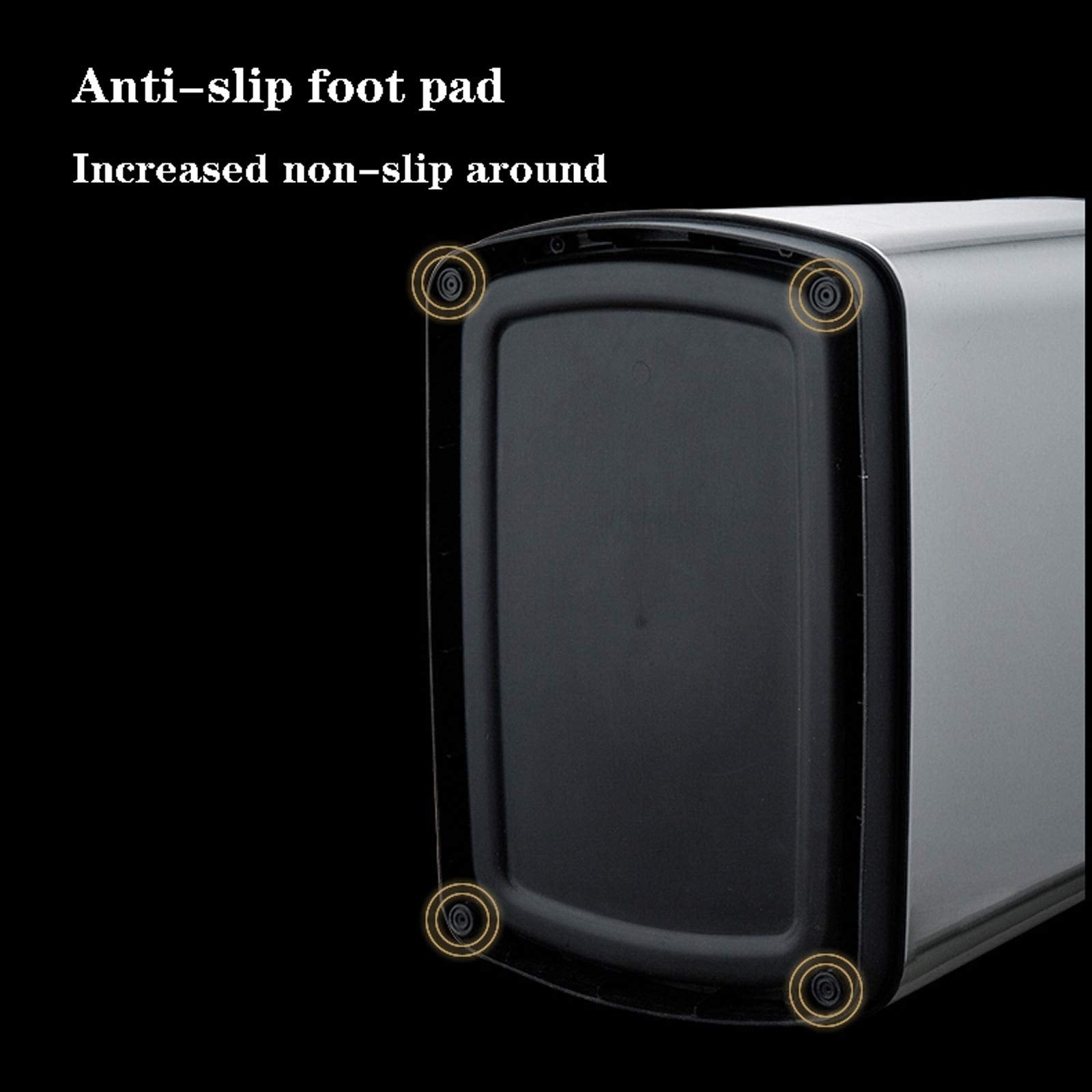 Smart Stainless Steel Touchless Trash Can, 20–30L Rectangular Kitchen Waste Bin with Lid