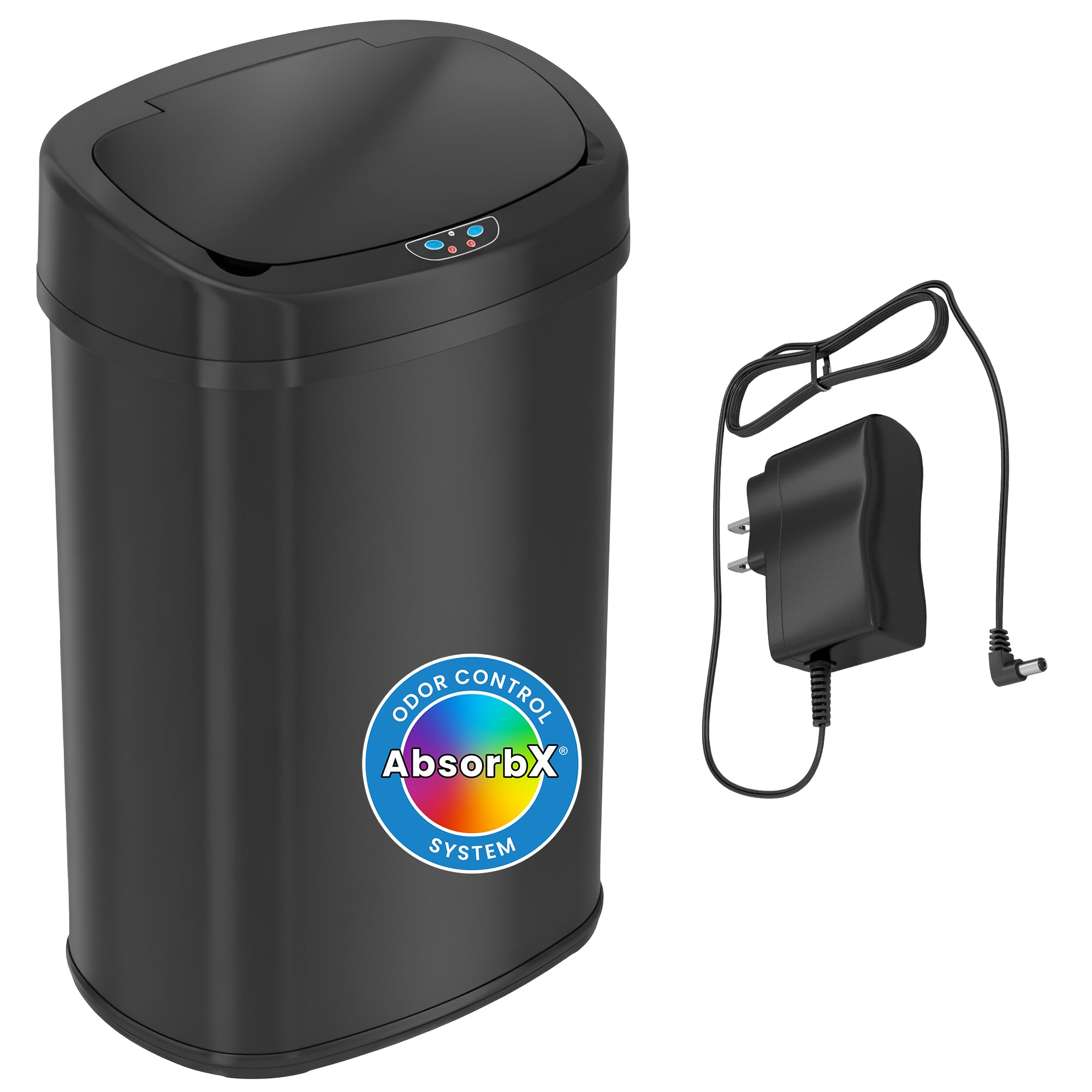 13 Gallon Oval Smart Sensor Trash Can – 50L, Odor Filter, Stainless Steel, Motion Sensor, Soft-Close Lid, Fingerprint Resistant