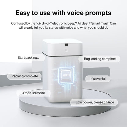 Smart Motion Sensor Trash Can – Self-Sealing, Self-Changing, Touchless Kitchen Bathroom Office Bin, Bag Ring System