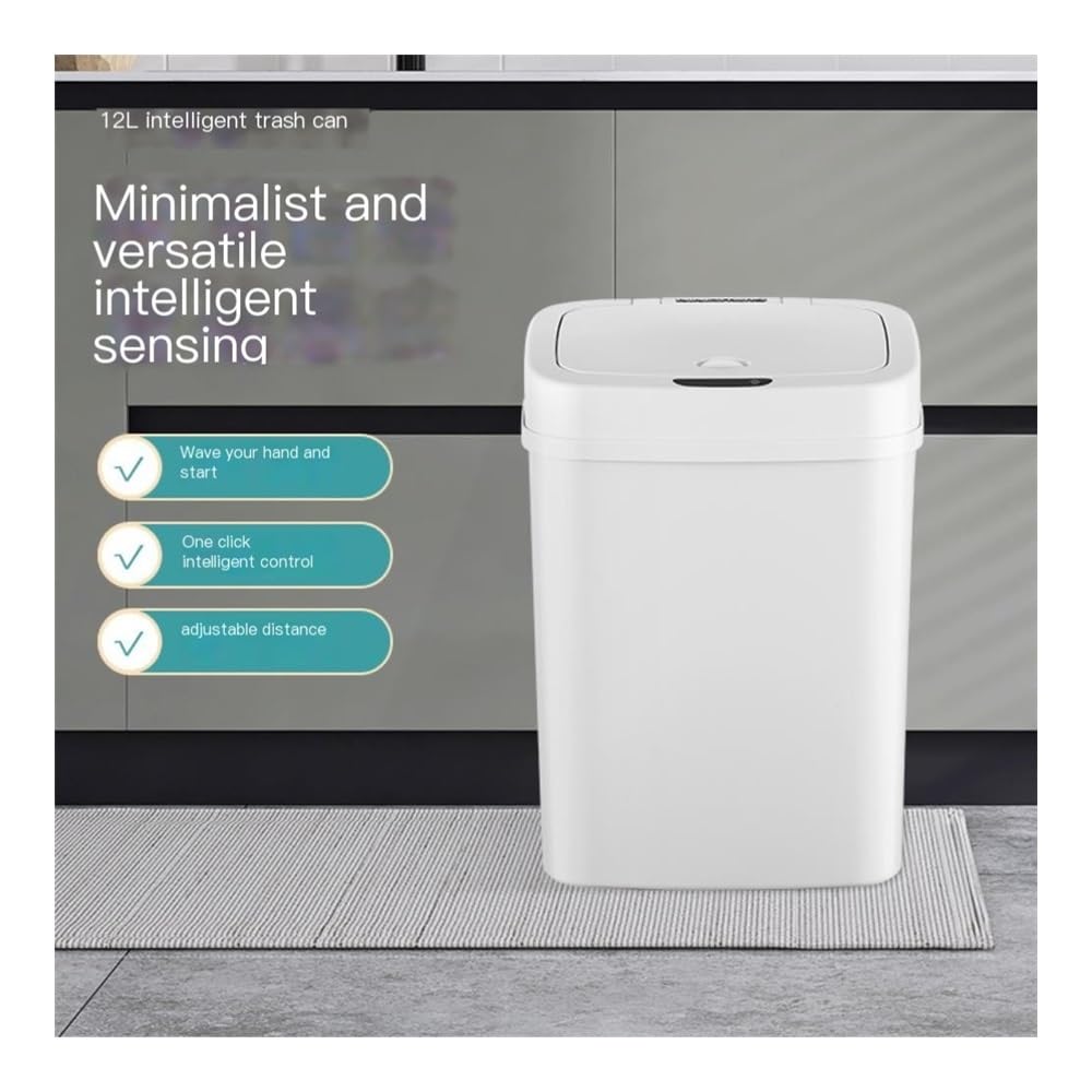 Smart Automatic Sensor Trash Can, Indoor Kitchen Bathroom Living Room Waste Bin