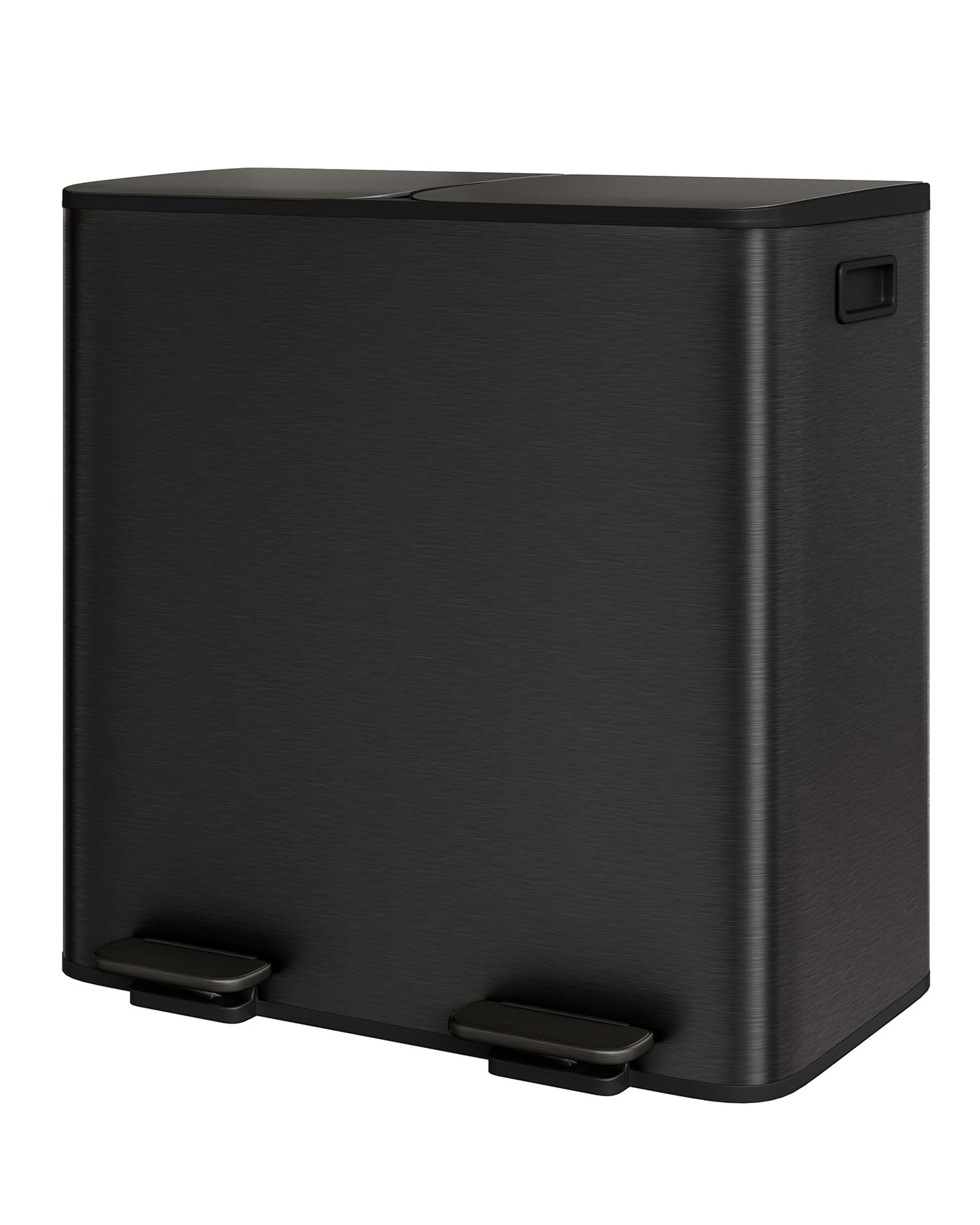 Double Step Trash Can – 2 x 8 Gallon, Stainless Steel, Dual Compartment, Soft-Close Lid, Recycling Bin