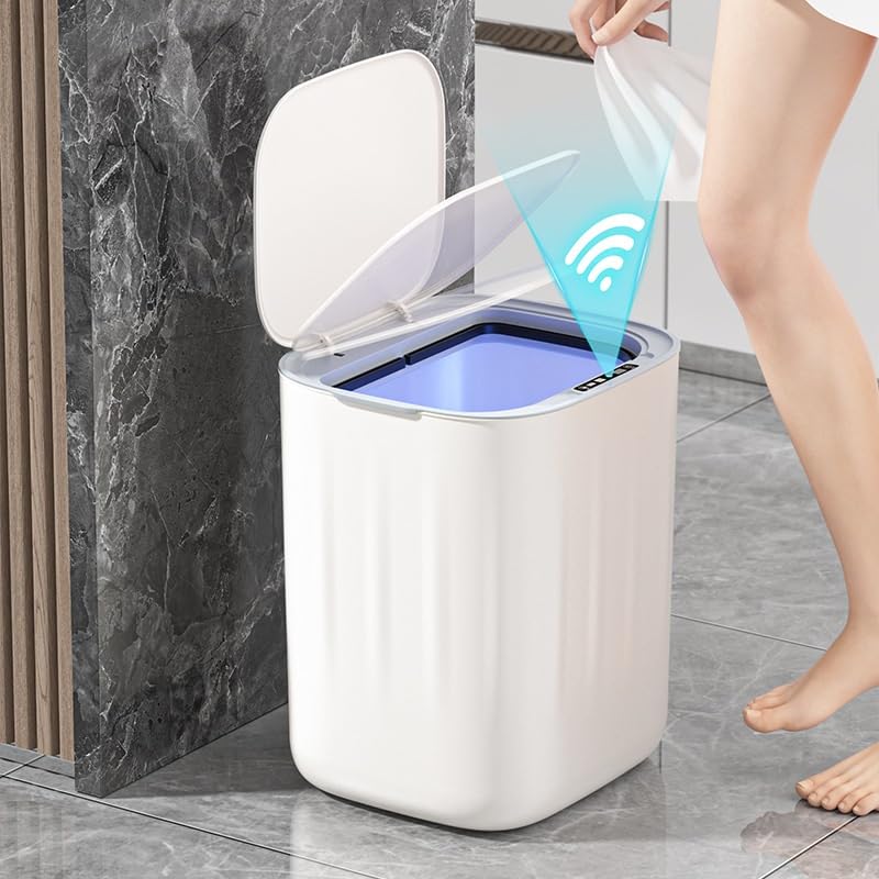 Smart PP Sensor Trash Can, Home Kitchen Bathroom Living Room Waste Bin