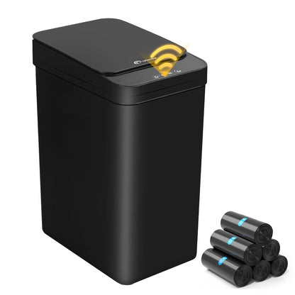 Smart Sensor Trash Can – Slim Touchless Motion Lid, Bathroom Kitchen Bedroom RV Waste Bin, Compact Automatic Garbage Can
