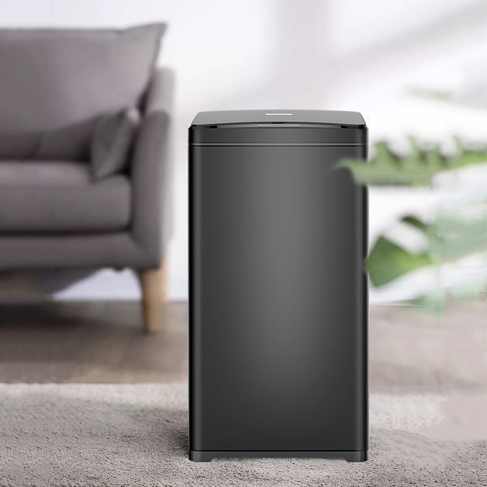 Smart Sensor Stainless Steel Trash Can, 13 Gallon Rectangular Indoor Garbage Bin with Lid