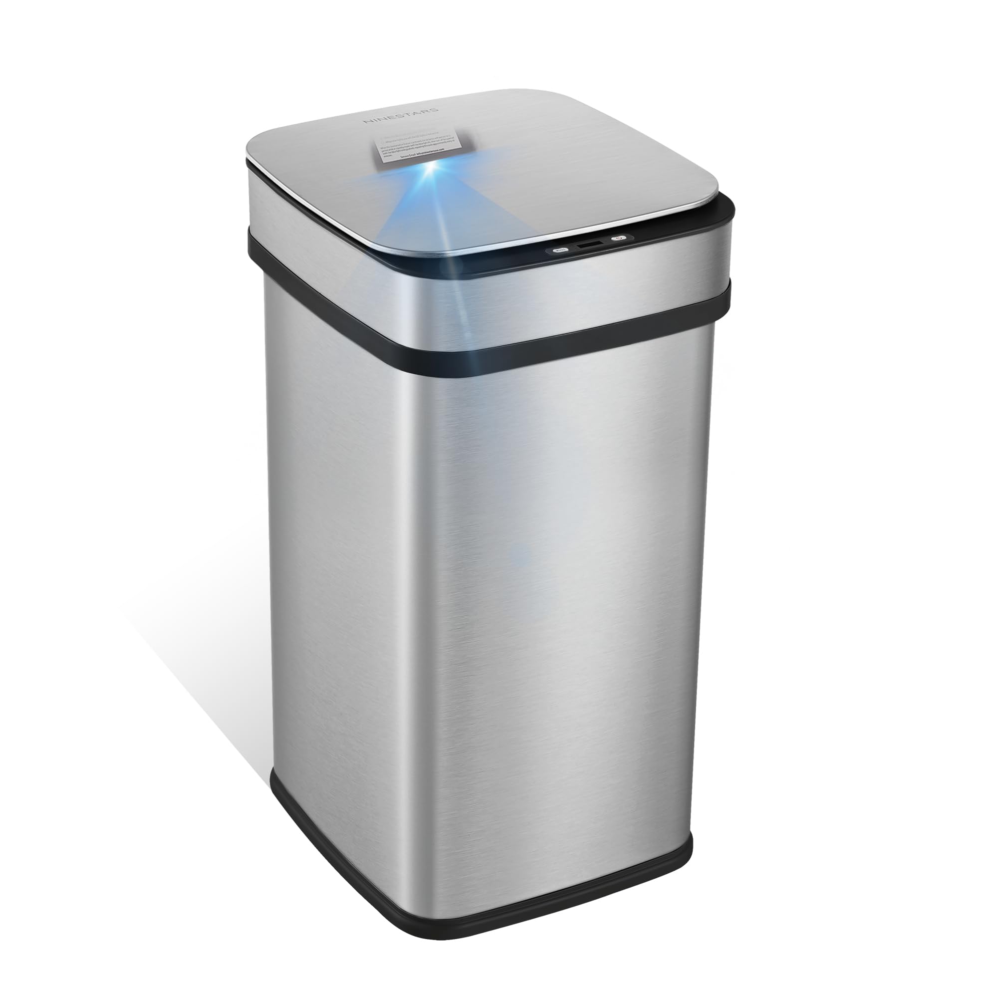Smart Kitchen Trash Can – 13 Gallon / 50L, Motion Sensor, Odor Control, Stainless Steel, Automatic Opening, Universal Power Adapter