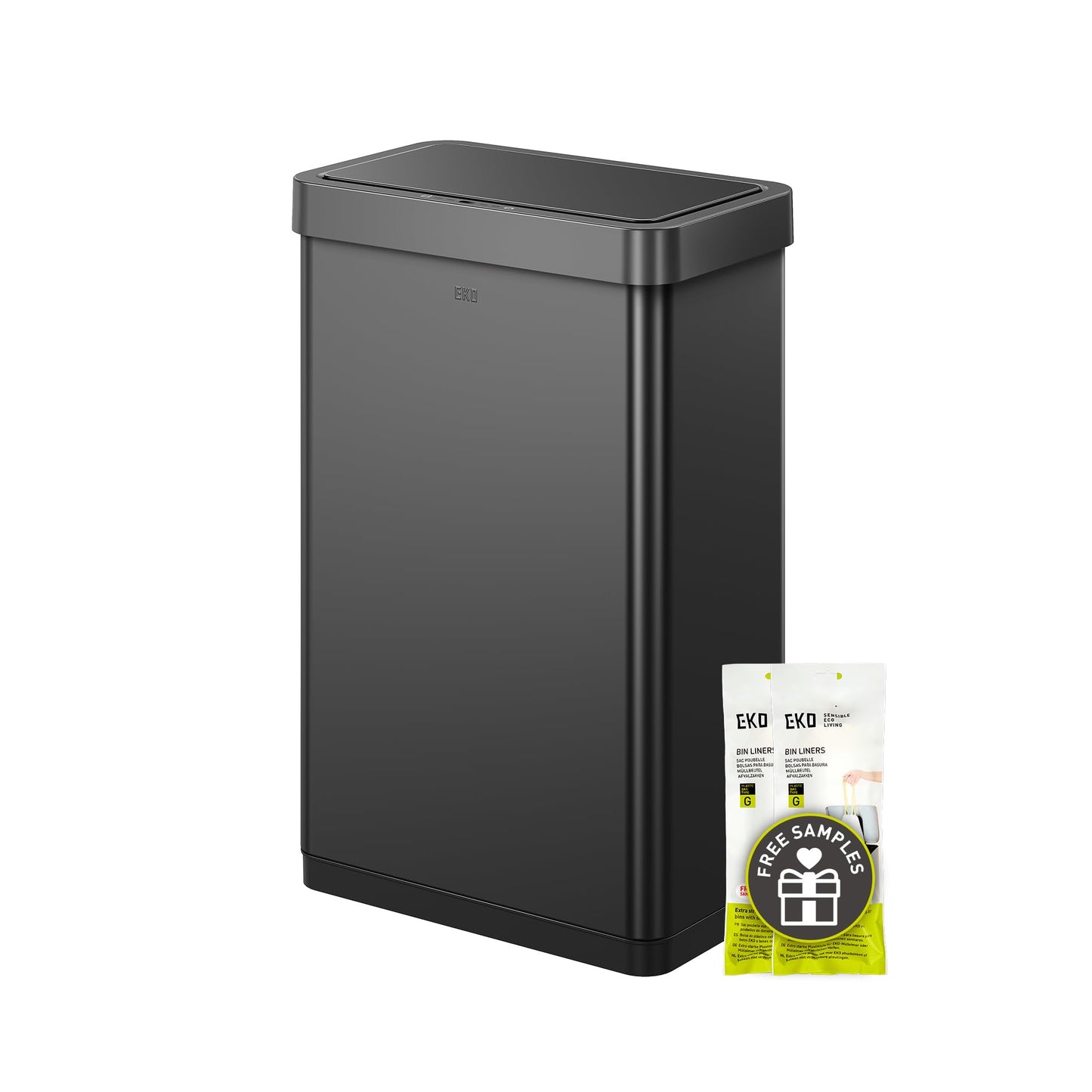 Motion Sensor Trash Can – Touchless Automatic Lid, Kitchen Office Bathroom Bin, Stainless Steel