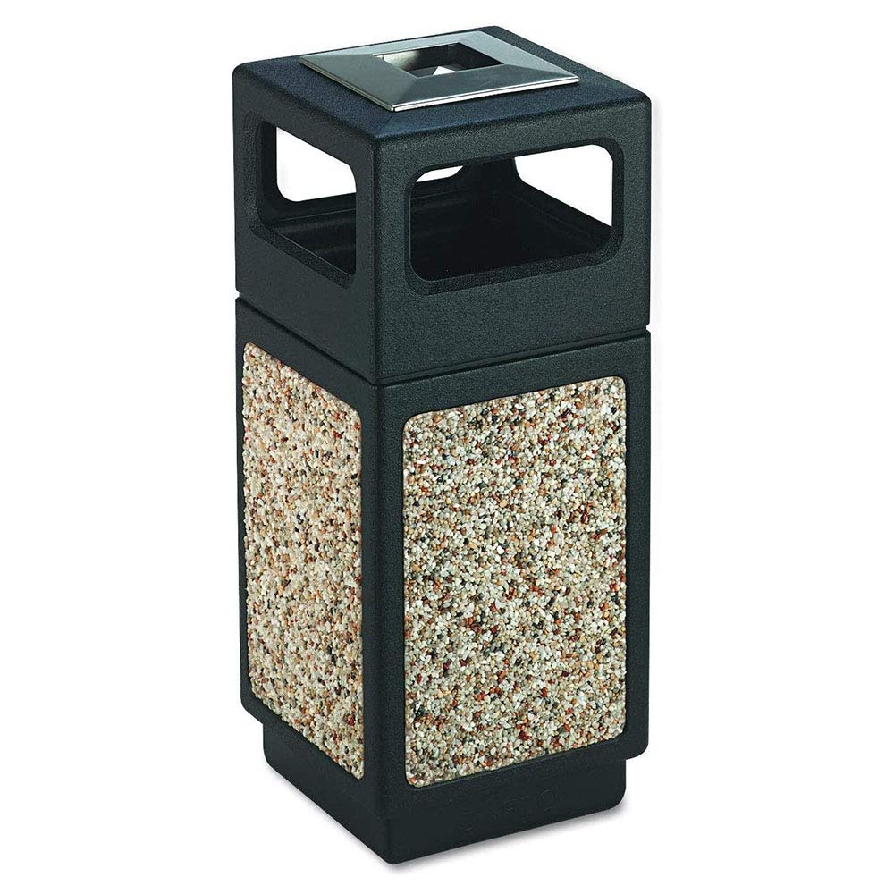 Outdoor Trash Can – Commercial Style Waste Bin, Durable All-Weather Garbage Container