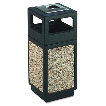Outdoor Trash Can – Commercial Style Waste Bin, Durable All-Weather Garbage Container
