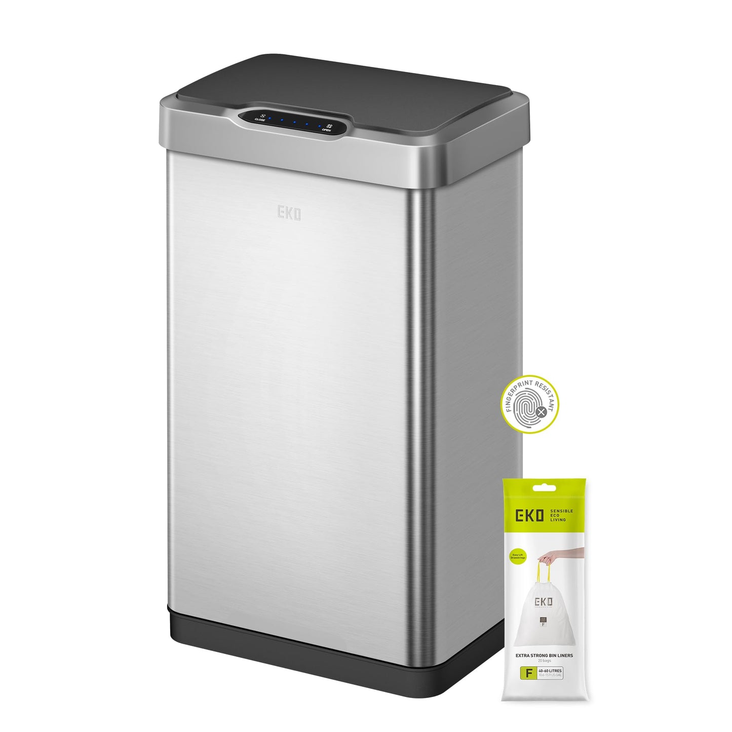 Motion Sensor Trash Can – Touchless Automatic Lid, Kitchen Office Bathroom Bin, Stainless Steel