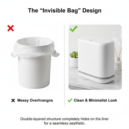 Dog Proof Trash Can – 3.3 Gallon Slim Bathroom Bin, Odor Sealing, Inner Bucket, Diaper Pail, White