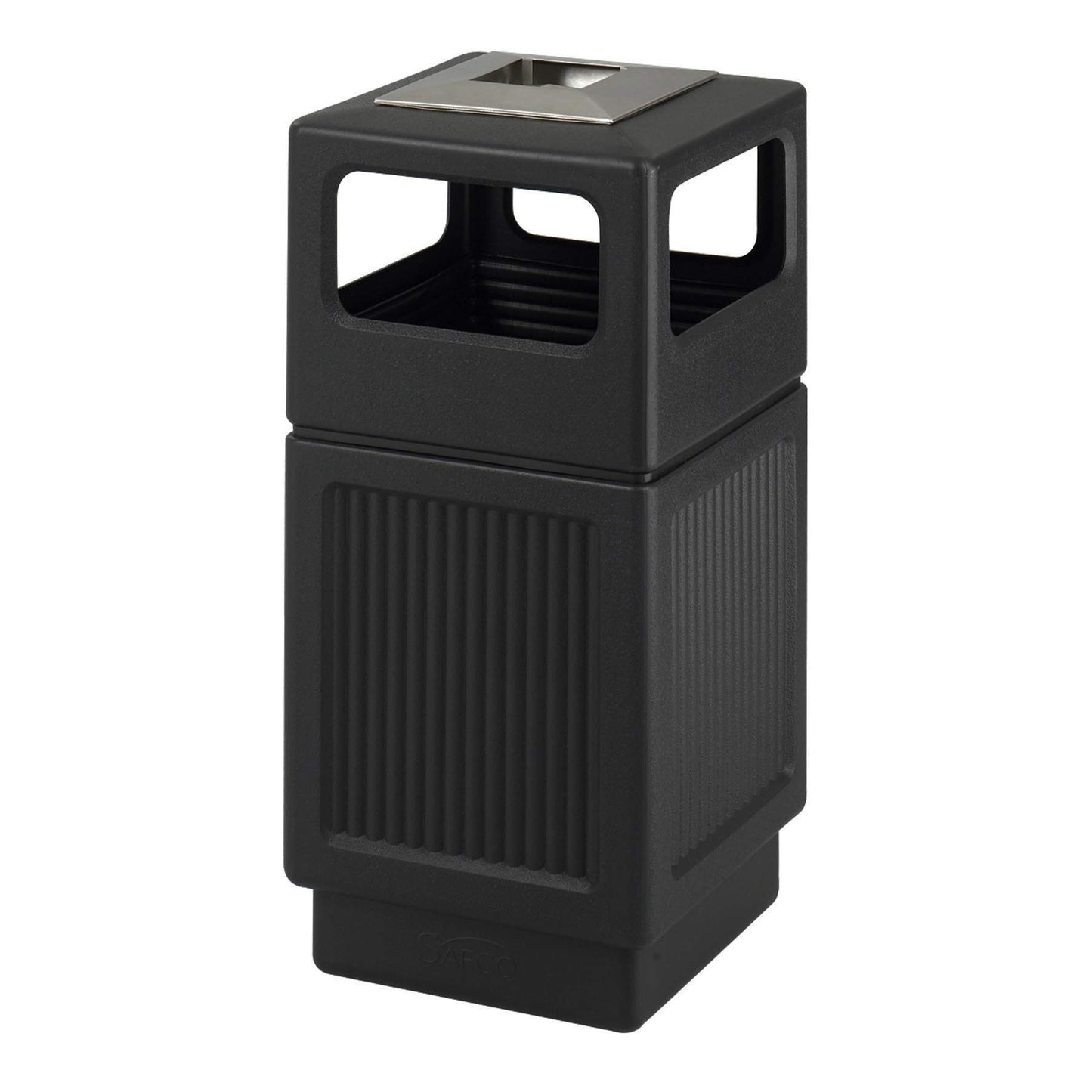 Outdoor Trash Can – Commercial Style Waste Bin, Durable All-Weather Garbage Container