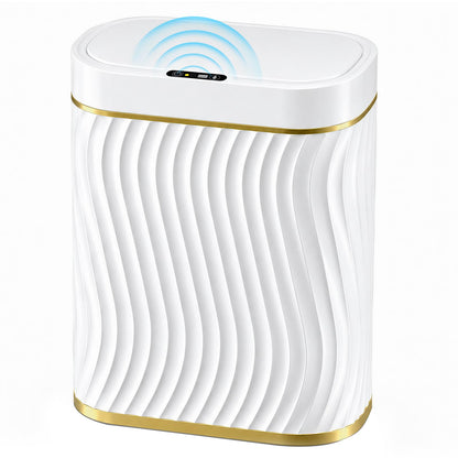 2.6 Gallon Smart Sensor Trash Can – Touchless Lid, Slim Waterproof Bathroom Bin, Compact Bedroom Office Waste Bin