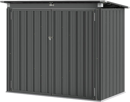 Metal Outdoor Storage Shed – Garden Utility Tool House, Weather Resistant