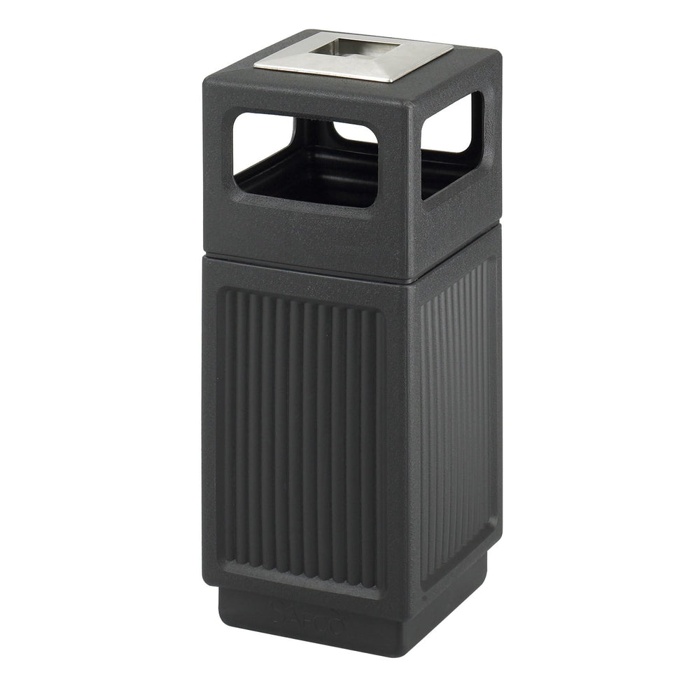 Outdoor Trash Can – Commercial Style Waste Bin, Durable All-Weather Garbage Container