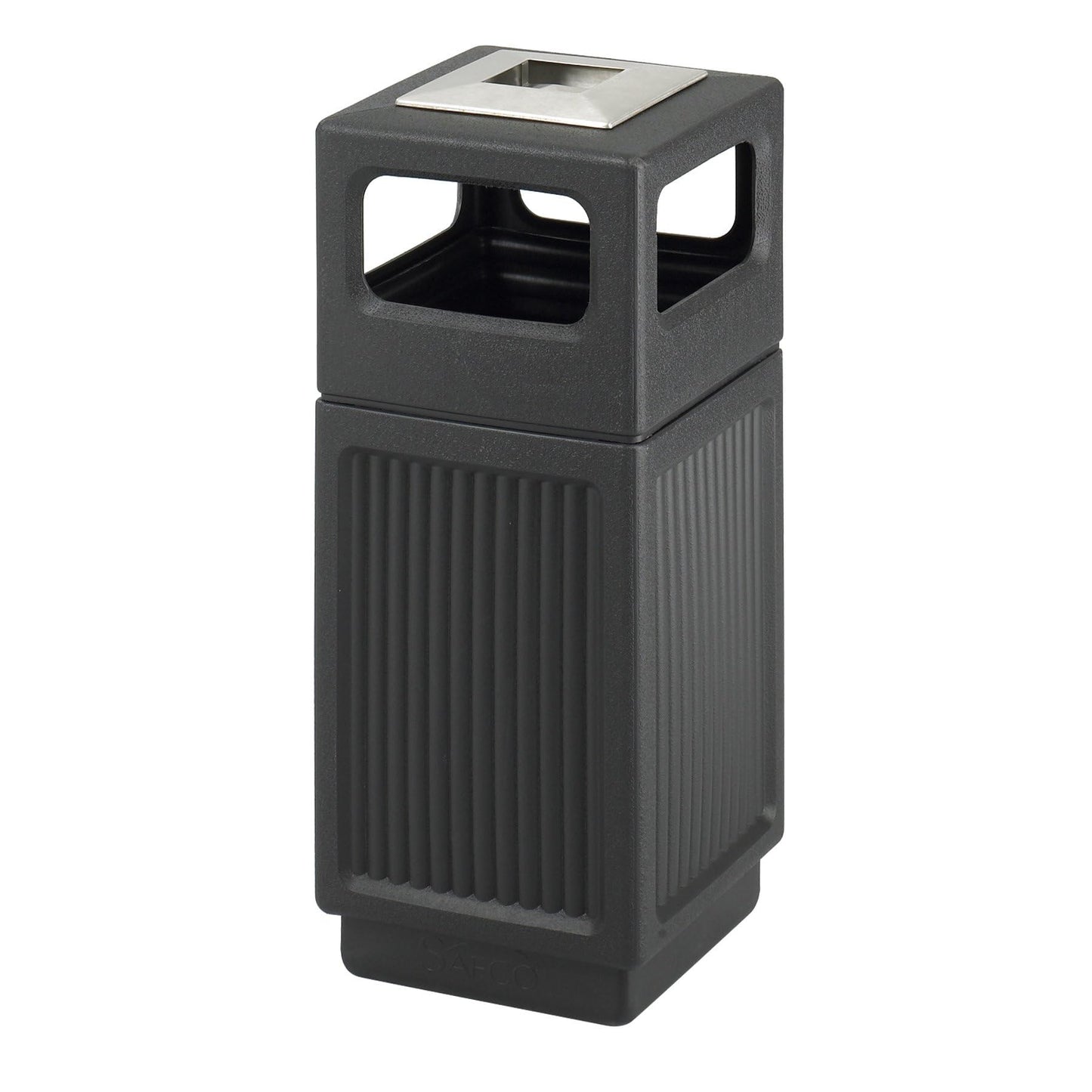Outdoor Trash Can – Commercial Style Waste Bin, Durable All-Weather Garbage Container